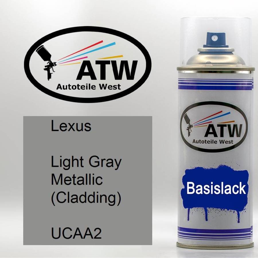 Lexus, Light Gray Metallic (Cladding), UCAA2: 400ml Sprühdose, von ATW Autoteile West.
